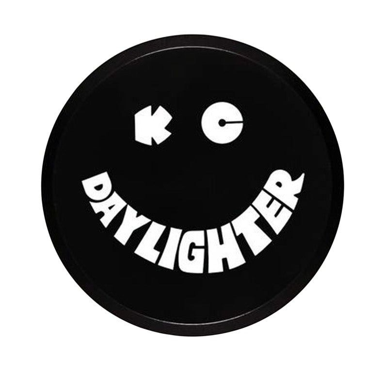 KC HiLiTES 6in. Round Hard Cover for Daylighter/SlimLite/Pro-Sport (Single) - Black w/White Smile-tuningsupply.com