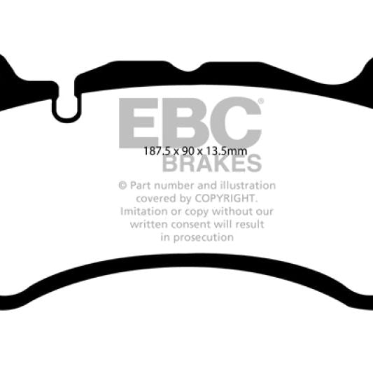 

EBC DP41939R - EBCDP41939R - EBC 12+ Maserati Quattroporte 3.8 Twin Turbo Yellowstuff Front Brake Pads - Shipped in Europe - Tuningsupply.com
