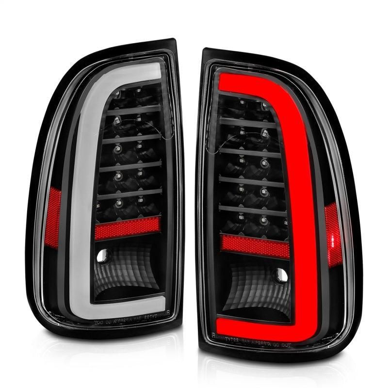 ANZO 00-06 Toyota Tundra LED Taillights w/ Light Bar Black Housing Clear Lens-tuningsupply.com