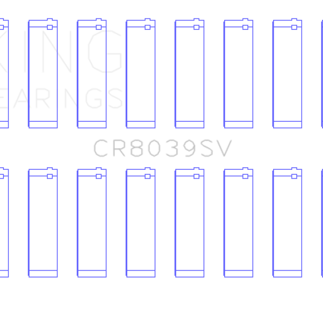 King 08-10 Ford Powerstroke 6.4L (Size STD) Connecting Rod Bearing Set-tuningsupply.com