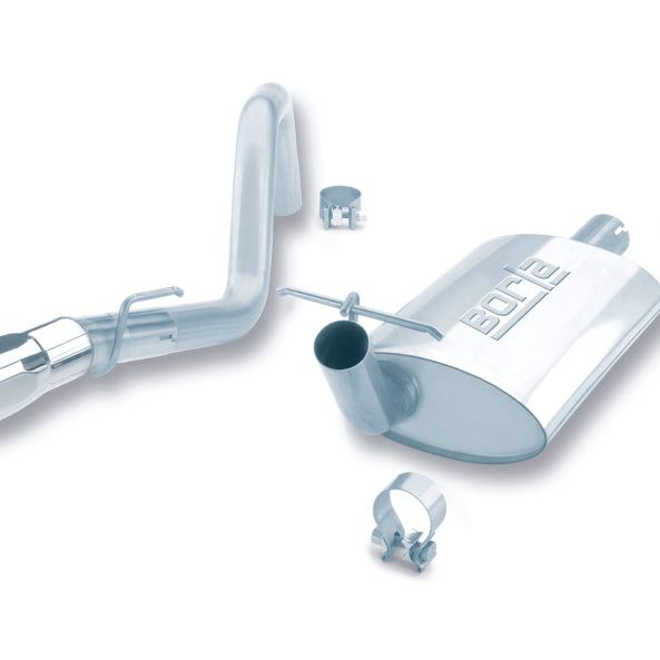 Borla 91-95 Jeep Wrangler YJ 4.0L 6cyl 4WD 2Dr SS Single Rigth Rear Exit Cat-Back Exhaust-tuningsupply.com