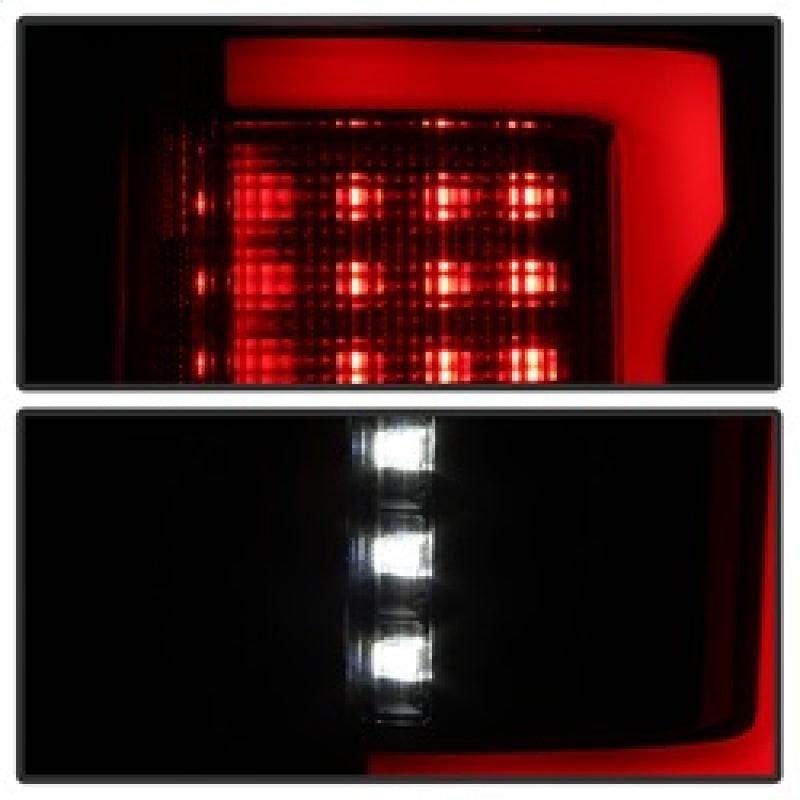 Spyder 15-17 Ford F-150 LED Tail Lights (w/Blind Spot) - Black Smoke (ALT-YD-FF15015BS-LBLED-BSM) - SMINKpower Performance Parts SPY5085337 SPYDER