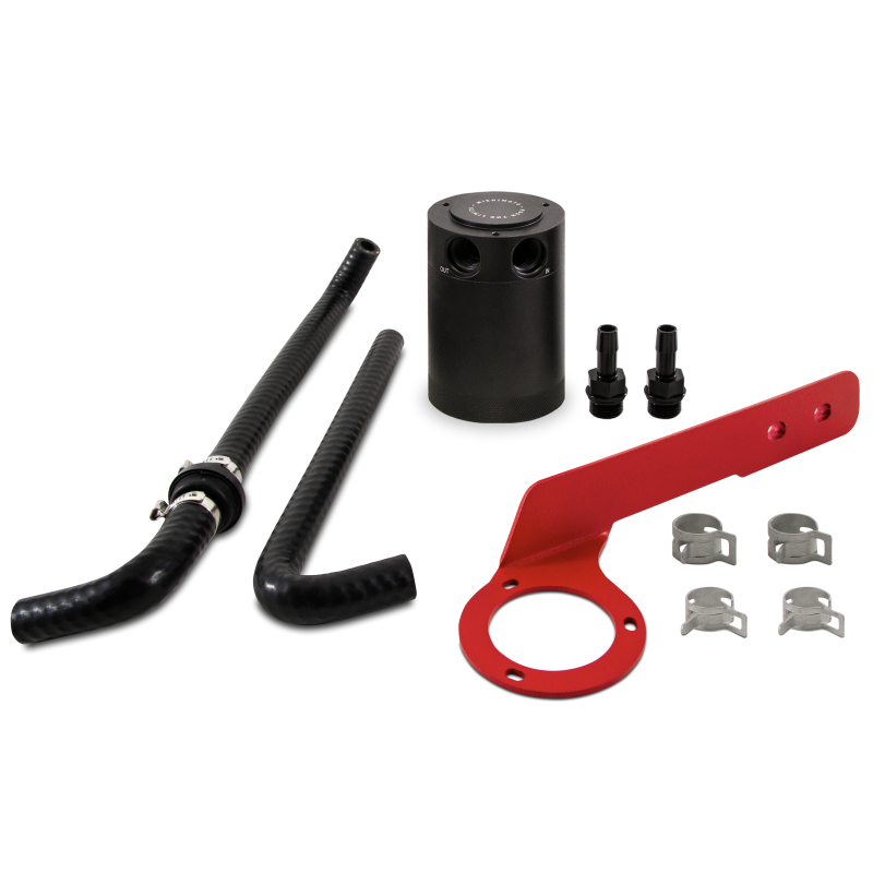 Mishimoto 2018+ Honda Accord 2.0T Baffled Oil Catch Can PCV Side - Red-tuningsupply.com