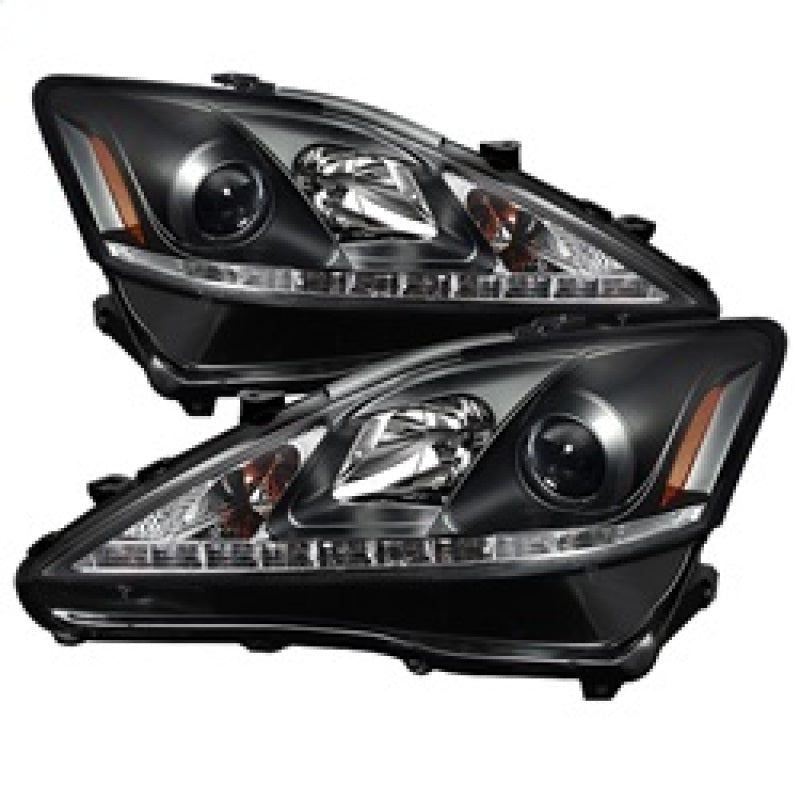 Spyder Lexus IS 250/350 2006-2010 Projector Headlights DRL Black PRO-YD-LIS06-DRL-BK-Headlights-SPYDER-SPY5080059-SMINKpower Performance Parts