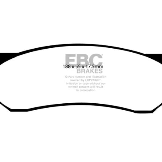 EBC 98-02 Dodge B150 B1500 Cargo 1500 Van 1/2 Ton Yellowstuff Front Brake Pads-tuningsupply.com