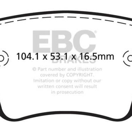 EBC 15-21 Volkswagen GTi 2.0 Turbo Yellowstuff Rear Brake Pads-tuningsupply.com