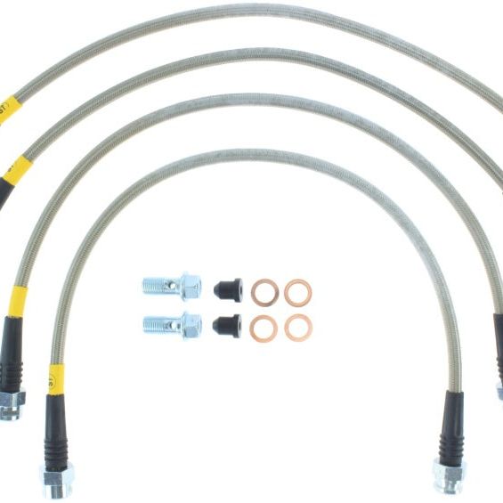 StopTech 08-17 Chevrolet Silverado 1500 Stainless Steel Rear Brake Lines-Brake Line Kits-Stoptech-STO950.66504-SMINKpower Performance Parts