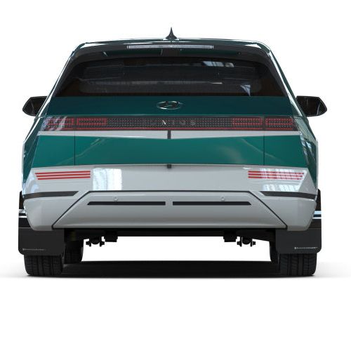 Rally Armor 2022 Hyundai Ioniq 5 Black Mud Flap w/ Silver Logo - SMINKpower Performance Parts RALMF87-UR-BLK-SIL Rally Armor