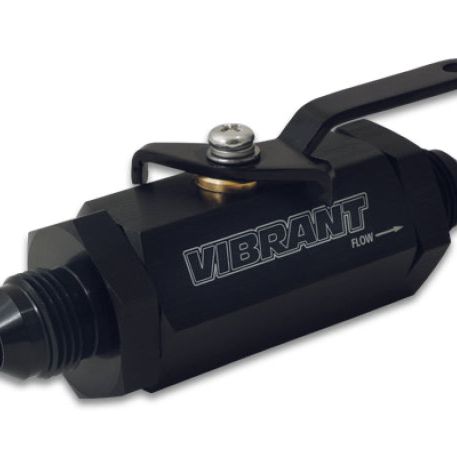 Vibrant -4AN to -4AN Male Shut Off Valve - Black - SMINKpower Performance Parts VIB16744 Vibrant