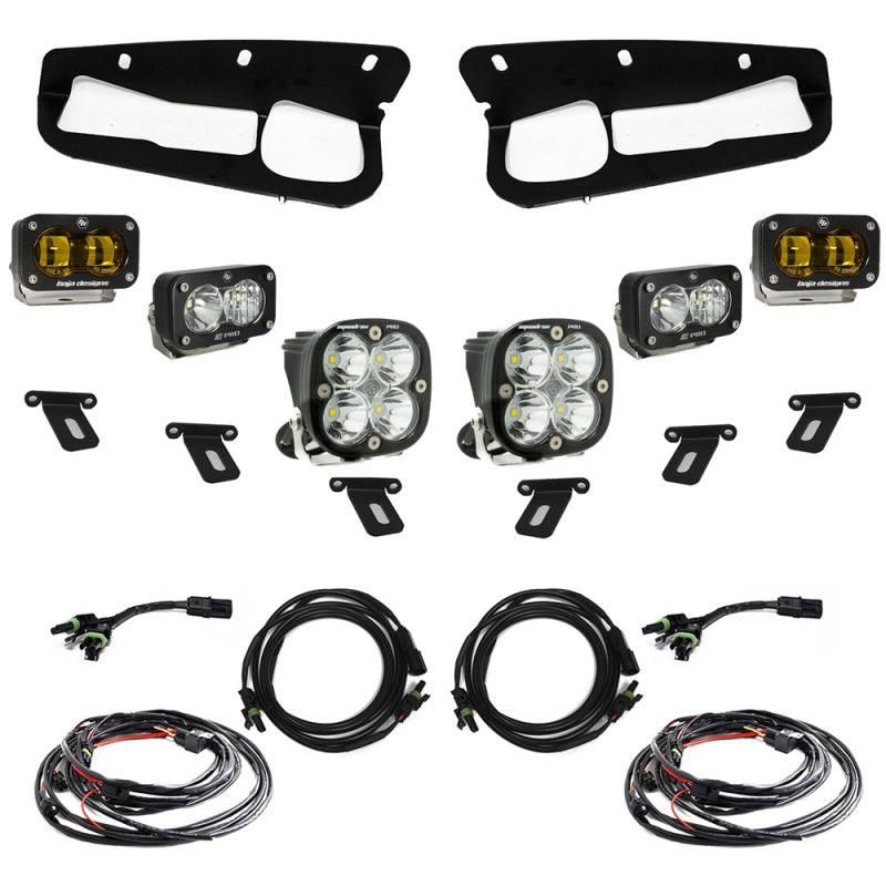 Baja Designs 21-22 Ford Bronco w/Steel Bumper S2 SAE Pro Fog Pocket Light Kit - Amber-tuningsupply.com