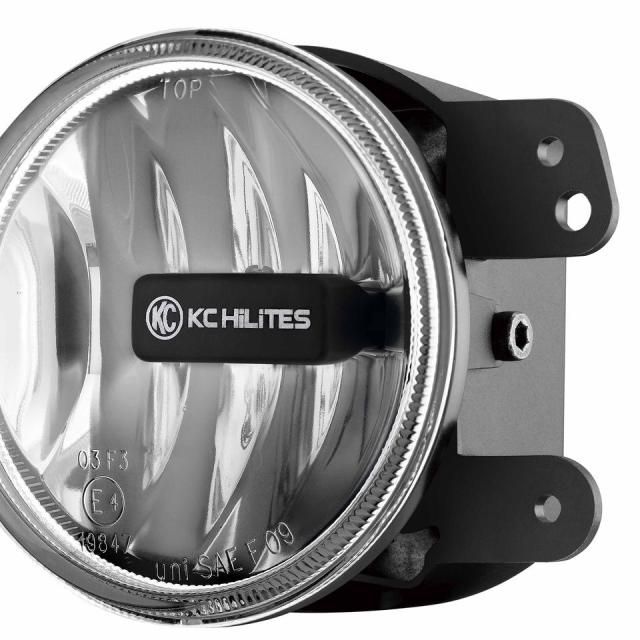 KC HiLiTES 10-18 Jeep JK 4in. Gravity G4 LED Light 10w SAE/ECE Clear Fog Beam (Single)-tuningsupply.com