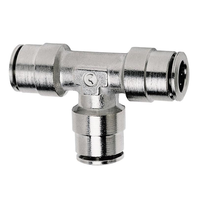 Firestone Union Tee 1/4in. Nickel Push-Lock Air Fitting - Single (WR17603461)-tuningsupply.com