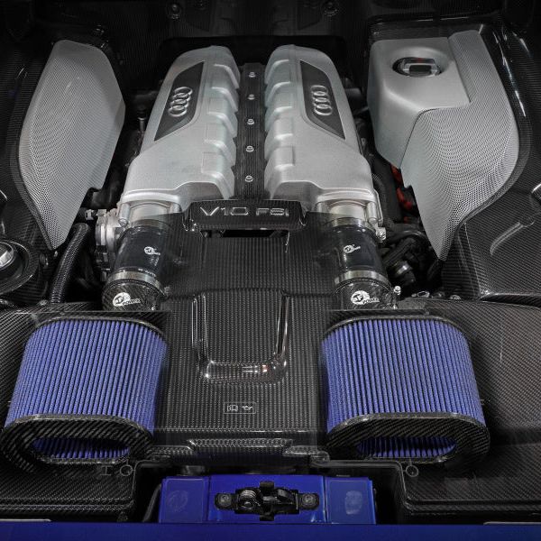 aFe 15-21 Lamborghini Huracan V10-5.2L Track Series Intake System w/ Pro 5R Filter-tuningsupply.com