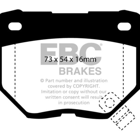 

EBC DP4826R - EBCDP4826R - EBC 89-95 Nissan Skyline (R32) 2.6 Twin Turbo GT-R Yellowstuff Rear Brake Pads - Shipped in Europe - Tuningsupply.com

