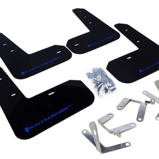 Rally Armor 13-17 Subaru BRZ/Toyota FR-S Black UR Mud Flap w/Blue Logo-tuningsupply.com