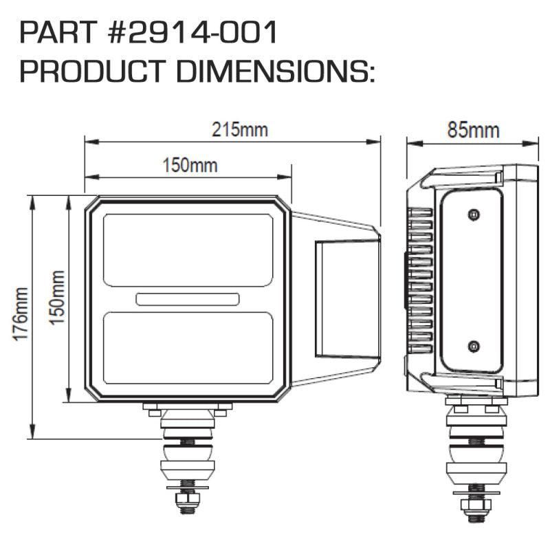 Oracle Lighting Multifunction LED Plow Headlight with Heated Lens 5700K SEE WARRANTY-tuningsupply.com