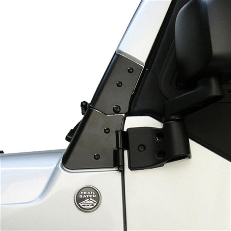 Rugged Ridge 97-06 Jeep Wrangler TJ Black Windshield Hinges - SMINKpower Performance Parts RUG11209.02 Rugged Ridge