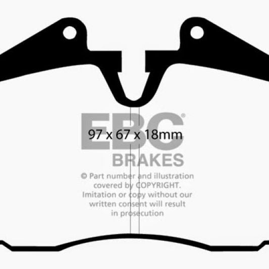 EBC 89-95 Ferrari 348 3.4 Redstuff Front/Rear Brake Pads (Axle Set Only)-tuningsupply.com