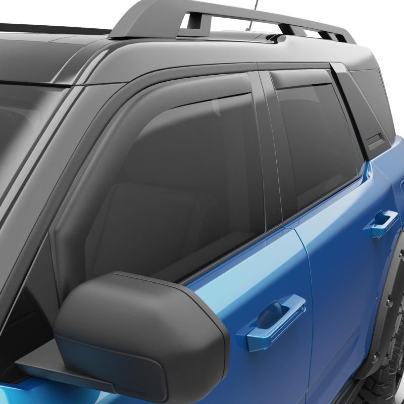 EGR 21-22 Ford Bronco 4 Door In-Channel Window Visors - Matte Black (573565)-tuningsupply.com