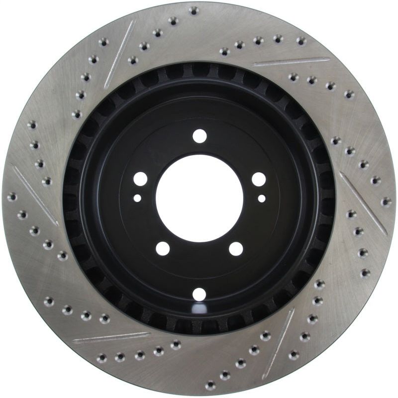 StopTech Slotted & Drilled Sport Brake Rotor-Brake Rotors - Slot & Drilled-Stoptech-STO127.46075L-SMINKpower Performance Parts