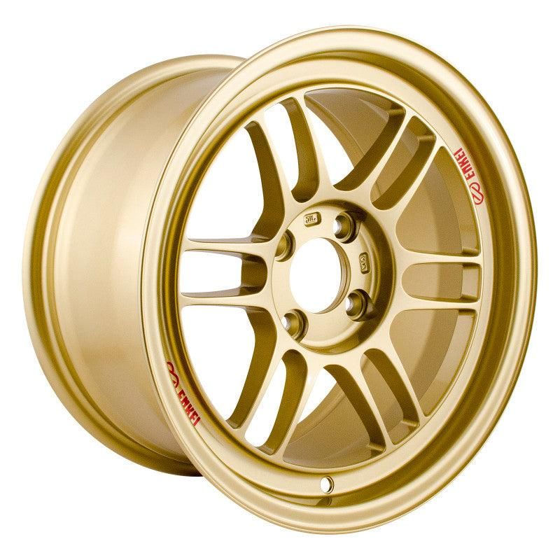 Enkei RPF1 15x8 4x100 28mm Offset 75mm Bore Gold Wheel-tuningsupply.com