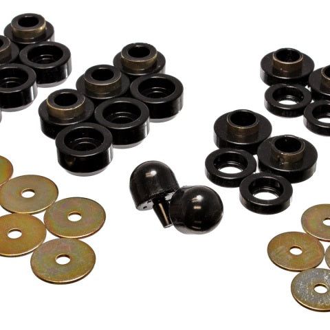 Energy Suspension 97-06 Jeep Wrangler YJ & TJ Black Body(cab) Mount Set-tuningsupply.com