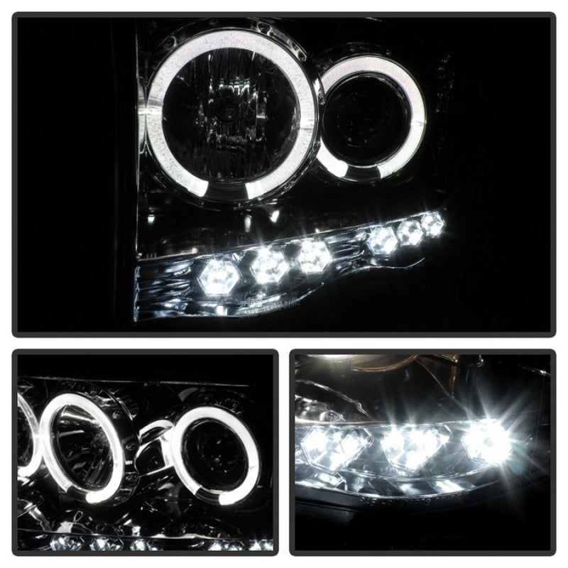 Spyder Dodge Ram 1500 02-05/Ram 2500 03-05 Projector Headlights LED Halo LED Chrm PRO-YD-DR02-HL-C-Headlights-SPYDER-SPY5009982-SMINKpower Performance Parts