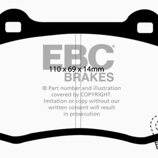 EBC 15+ Cadillac CTS 3.6 Twin Turbo Redstuff Rear Brake Pads-tuningsupply.com