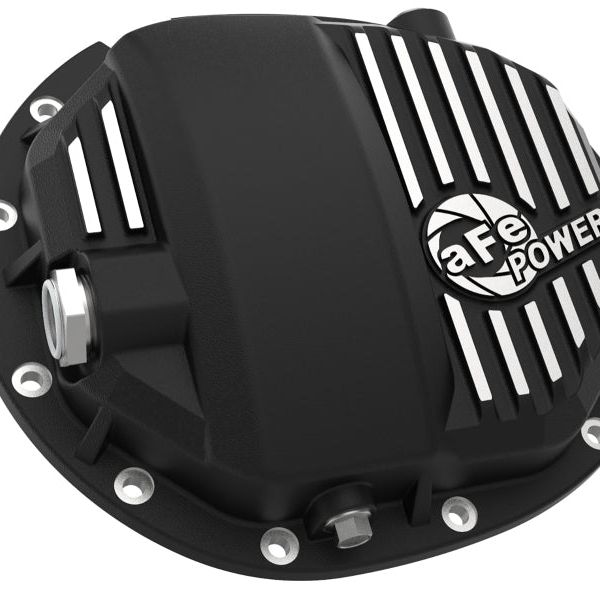 aFe Power Pro Series AAM 9.5/9.76 Rear Diff Cover Black w/Mach Fins 14-19 GM Silverado/Sierra 1500-tuningsupply.com