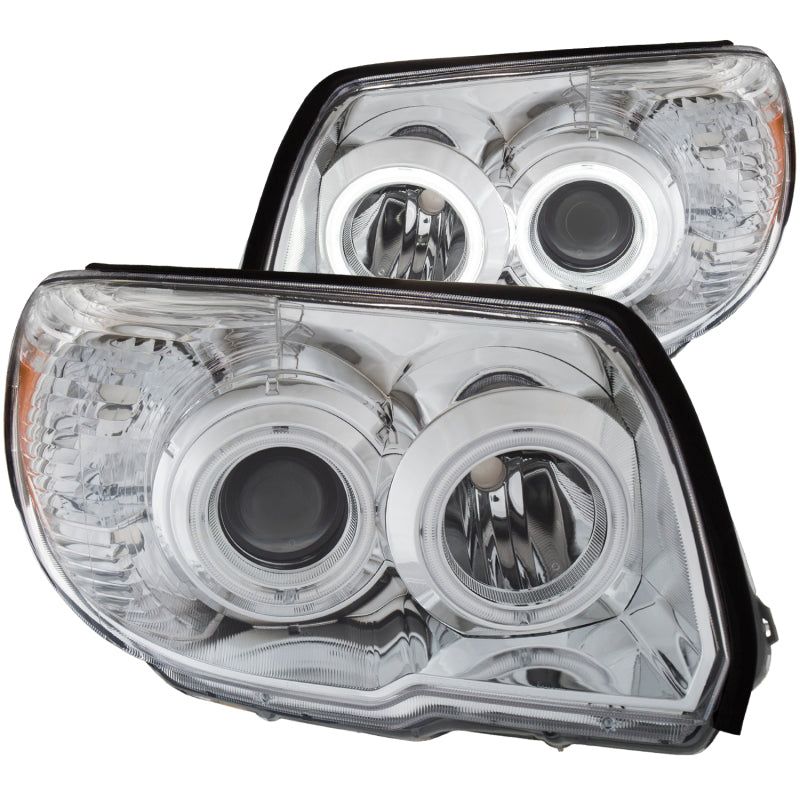 ANZO 2006-2009 Toyota 4Runner Projector Headlights w/ Halo Chrome-tuningsupply.com