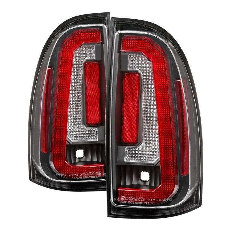 Spyder 05-15 Toyota Tacoma LED Tail Lights (Not Compatible w/OEM LEDS) - Black ALT-YD-TT05V2-LB-BK - SMINKpower Performance Parts SPY5085467 SPYDER