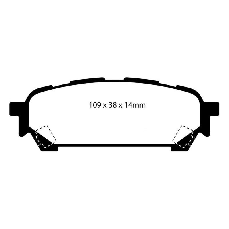 EBC 04-06 Saab 9-2X 2.0 Turbo Redstuff Rear Brake Pads-tuningsupply.com