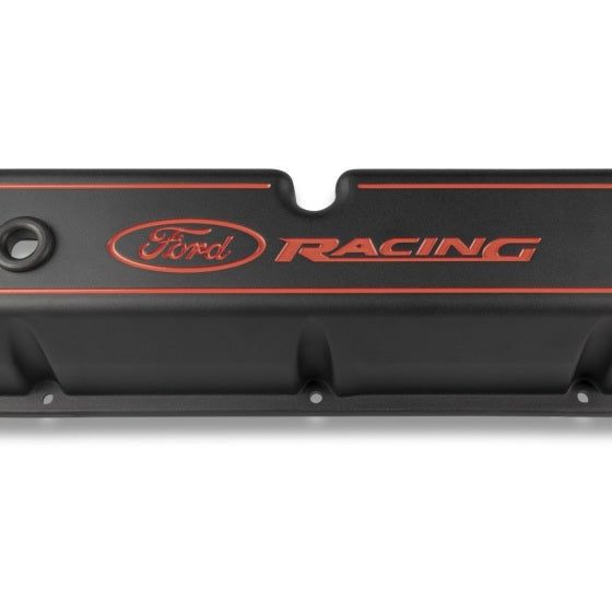 Ford Racing Logo Die-Cast Black Valve Covers-tuningsupply.com