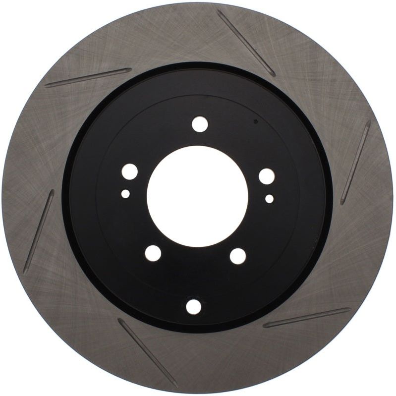 StopTech Power Slot 08-09 Evo 10 Slotted Right Rear Rotor-Brake Rotors - Slotted-Stoptech-STO126.46075SR-SMINKpower Performance Parts