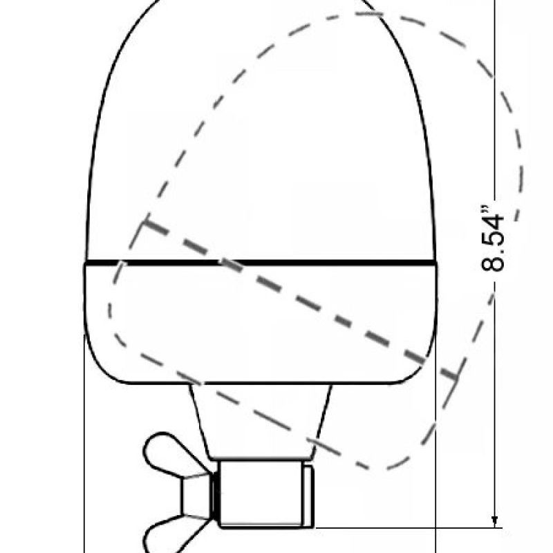 Hella Rota Compact 12V Amber Lens Beacon w/ Flexible Pole Mount-tuningsupply.com