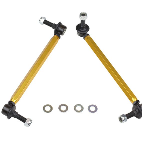 Whiteline 05+ Mustang Coupe 8cyl (Inc Shelby GT/ GT500) Front Swaybar Link Kit H/Duty Adj Steel Ball-Sway Bar Endlinks-Whiteline-WHLKLC169-SMINKpower Performance Parts