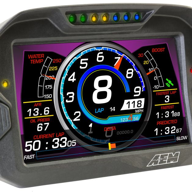 AEM CD-7 Logging GPS Enabled Race Dash Carbon Fiber Digital Display w/o VDM (CAN Input Only)-tuningsupply.com