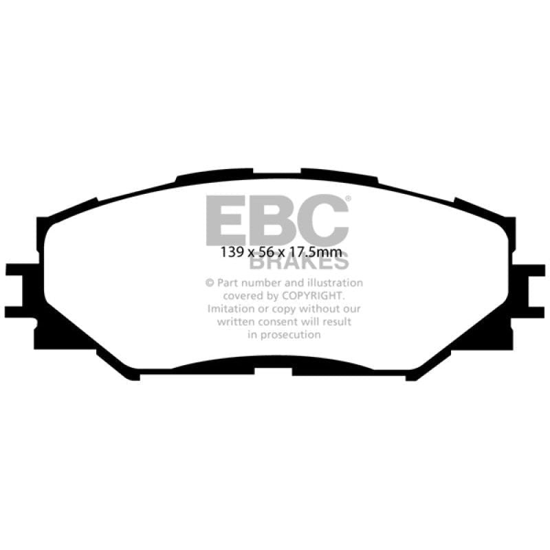 EBC 10-12 Lexus HS250h 2.4 Hybrid Redstuff Front Brake Pads-tuningsupply.com