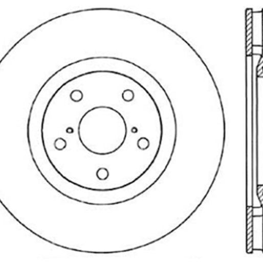 StopTech 5/93-98 Toyota Supra Turbo Left Front Slotted & Drilled Rotor-Brake Rotors - Slot & Drilled-Stoptech-STO127.44103L-SMINKpower Performance Parts