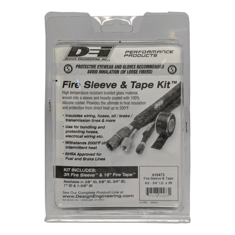 DEI Fire Sleeve and Tape Kit 3/4in I.D. x 3ft-tuningsupply.com