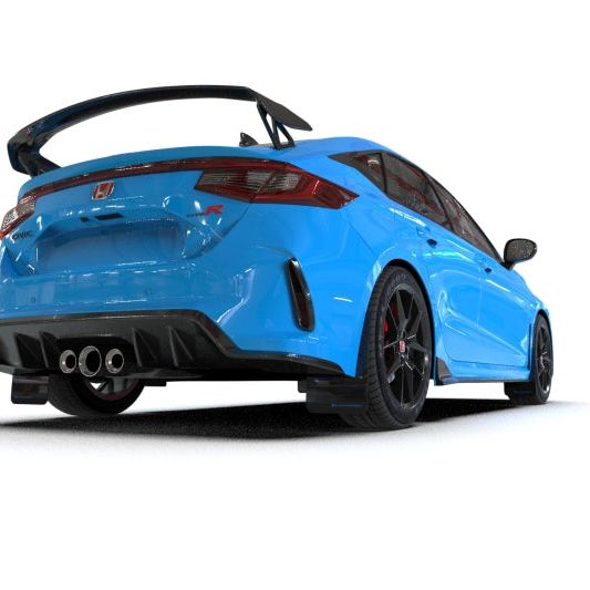 Rally Armor 2023+ Honda Civic Type R Black Mud Flap Light Blue Logo - SMINKpower Performance Parts RALMF97-UR-BLK-NB Rally Armor