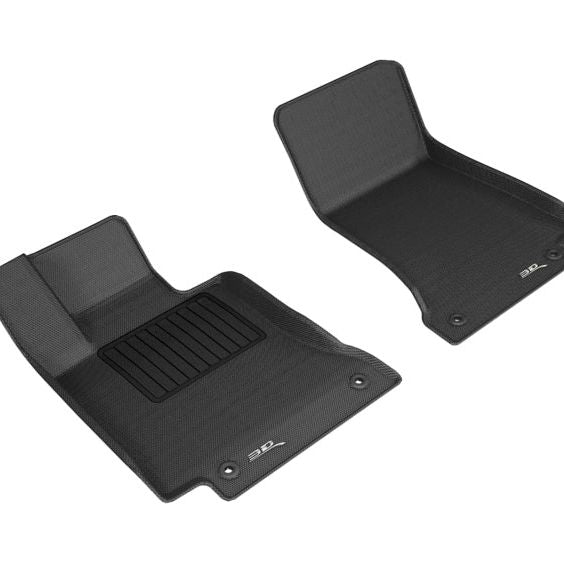 3D MAXpider 2015-2020 Mercedes Benz C-Class Sedan/Coupe W205/C205 Kagu 1st Row Floormat - Black-tuningsupply.com