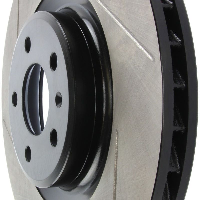 StopTech Power Slot 10-6/11 Audi S4 / 08-11 S5 Front Right Slotted Rotor-Brake Rotors - Slotted-Stoptech-STO126.33124SR-SMINKpower Performance Parts