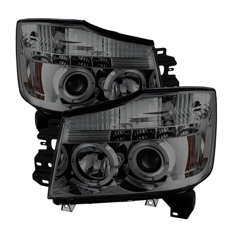 Spyder Nissan Titan 04-14/Armada 04-07 Projector Headlights LED Halo LED Smke PRO-YD-NTI04-HL-SM-Headlights-SPYDER-SPY5033963-SMINKpower Performance Parts