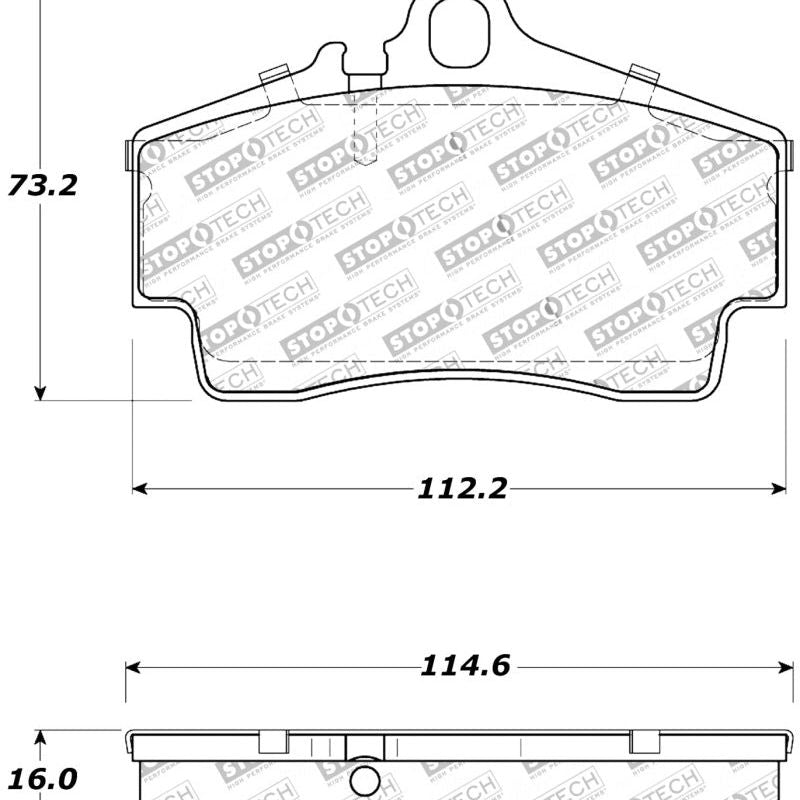 StopTech Performance 97-04 Porsche Boxster / 00-08 Boxster S / 98-08 911 Rear Brake Pads-Brake Pads - Performance-Stoptech-STO309.07380-SMINKpower Performance Parts