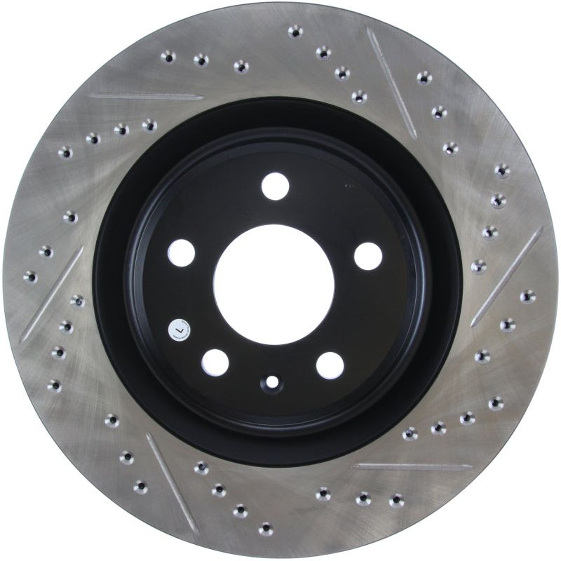 StopTech Slotted & Drilled Sport Brake Rotor-Brake Rotors - Slot & Drilled-Stoptech-STO127.33137L-SMINKpower Performance Parts